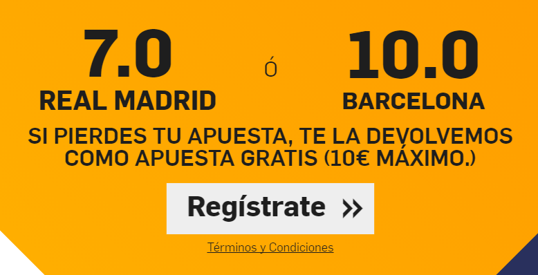 Super cuota Betfair Real Madrid Barcelona